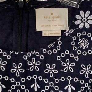 Kate Spade Navy Blue Eyelet Dress Size 10